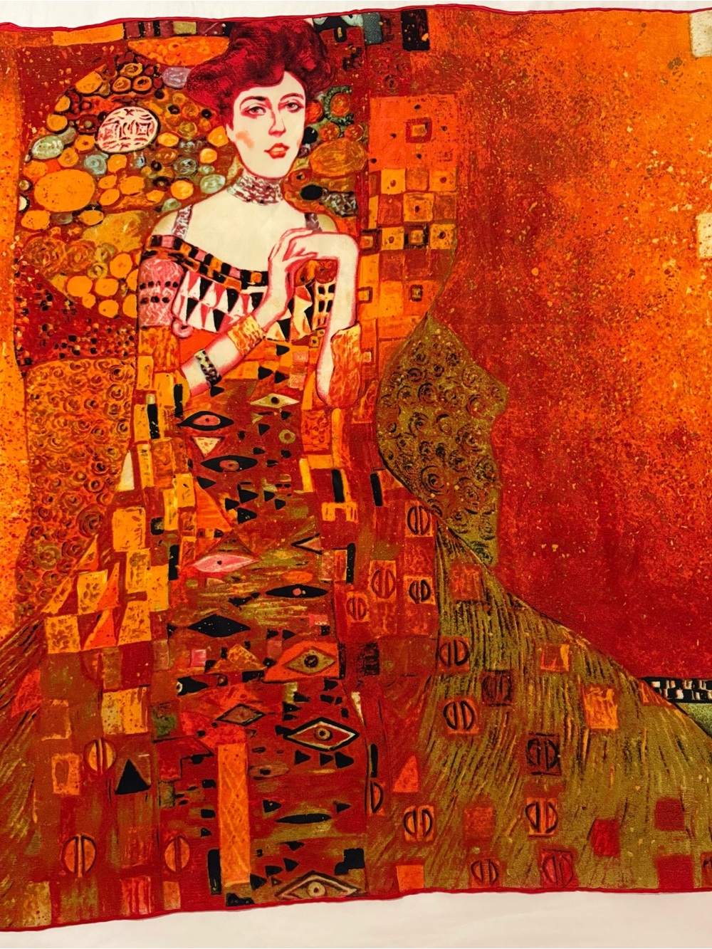 Lg Sq Silk Scarf by Gustav Klimt